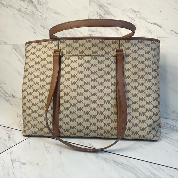 2/$100 Michael Kors Sady Large Signature Logo Vegan Leather Tote Bag - Picture 2 of 4